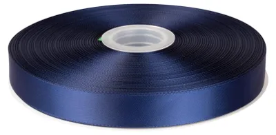 Satinband 22 mm x 91 m, marineblau, Polyester, doppelseitig