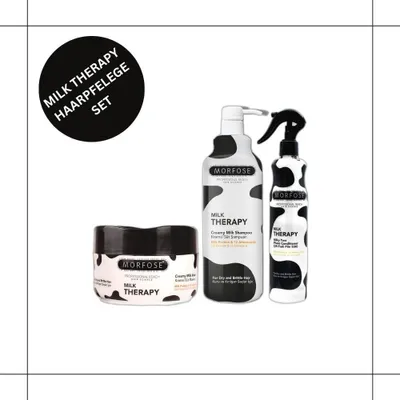 Produktbild von Morfose Milk Therapy Haarpflege Kombi Set Shampoo Maske 2 Phasen Conditioner