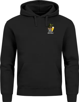 Produktbild von Hoodie Herren für das  Lecker Bierchen Trachten Hamster Ersatz Tracht Pullover Volksfest Bierfest Outfit Spruch Lustig Moonworks®