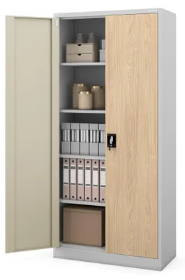 Produktbild von Jan Nowak Aktenschrank Metall abschließbar, Büroschrank, 195x90x40 cm