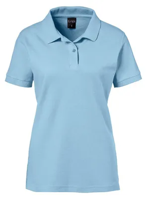 Produktbild von Damen Poloshirt, light blue, Größe 3XL : 3XL : light blue : 100% Baumwolle