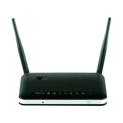 Produktbild von D-Link DWR-116/E, Wi-Fi 4 (802.11n), Einzelband (2,4GHz), Ethernet/LAN, 3G, 4G, Schwarz