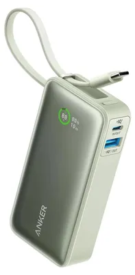 Produktbild von Anker Nano Powerbank (10.000mAh, 30W, Integriertes USB-C Kabel), Grn