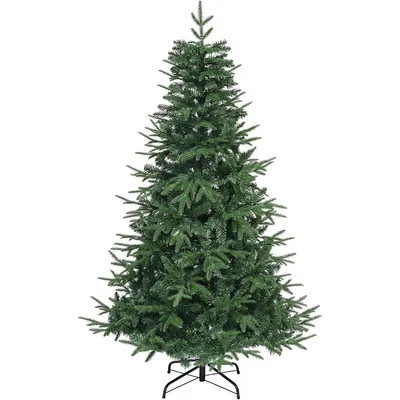 Produktbild von 210cm Künstlicher Weihnachtsbaum mit 1100 PE Spitzen & PVC, Naturgetreu Tannenbaum, Metallständer, Φ105cm