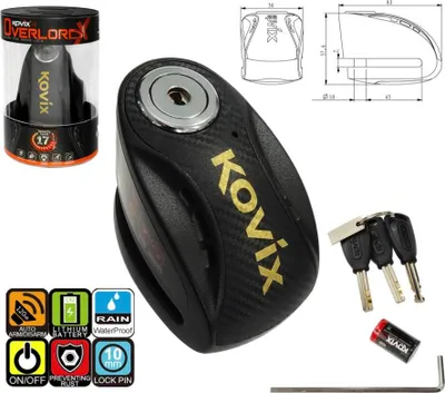 Image de KOVIX KNX10 Antivol pour disque de frein noir
