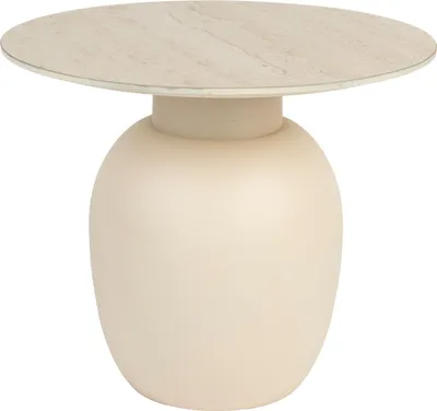 Produktbild von Housecraft Living Karula Beistelltisch Niedrig 50x50 cm Travertin-Optik Beige