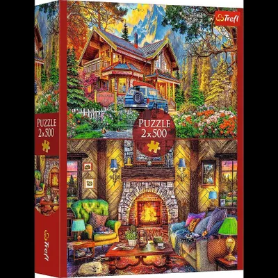Immagine prodotto di Puzzle 2x500 Una gita in montagna TREFL