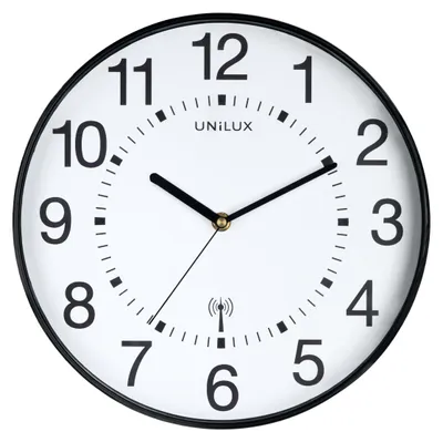 Produktbild von Unilux Funk-Wanduhr Maxi Wave, 30cm, schwarz