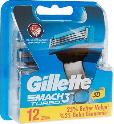 Zdjęcie produktu dla Ostrza wymienne Gillette Mach3 Turbo 12 szt. dla mężczyzn