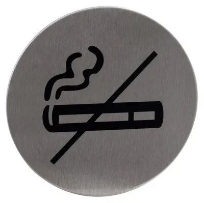 Produktbild von Piktogram "Zákaz fajčenia" Ø75x1,2 mm okrúhly nerez