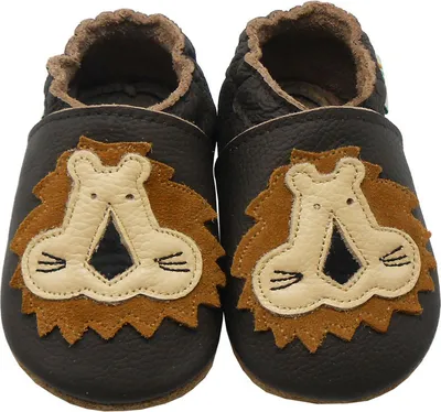 Brown Mejale Lederpuschen Weiche Yalion Baby Krabbelschuhe