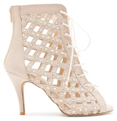 Produktbild von Dancing Queens Magnet Glow Tanzschuhe Wildleder - Absatz 8.5 cm thin & Outdoor-Sohle