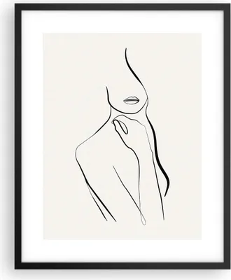 Produktbild von Gerahmtes Poster - Schwarzer Rahmen - Frau Skizze Zeichnung - 40x50 cm - Wand Bild - Wanddeko - Wandbilder - Kunstposter - Wandposter - Bilderrahmen - Bilder - Kunstdruck - P2BPA40x50-5045