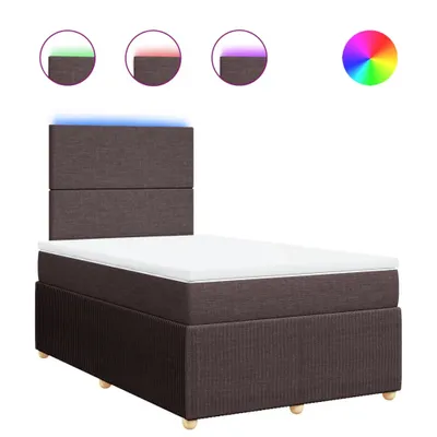 Produktbild von Boxspringbett mit Matratze Dunkelbraun 120x190 cm Stoff