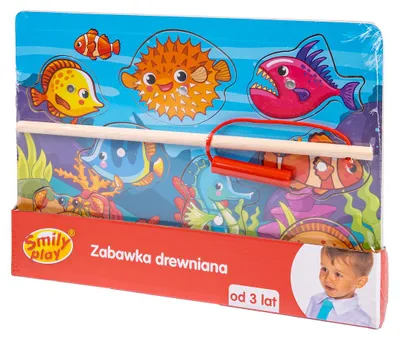 Obrázok produktu pre Drewniana Układanka Edukacyjna Łowienie Rybek z Magnesem
