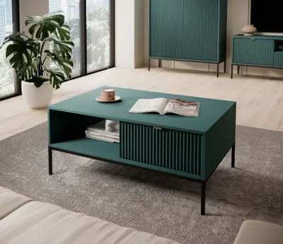 Immagine prodotto di Tavolino da soggiorno MISHEEL - blu-verde / nero