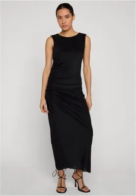 Obrázek produktu pro Dámské šaty Urban Classics Ladies Long Ruffled Mesh Dress black - L