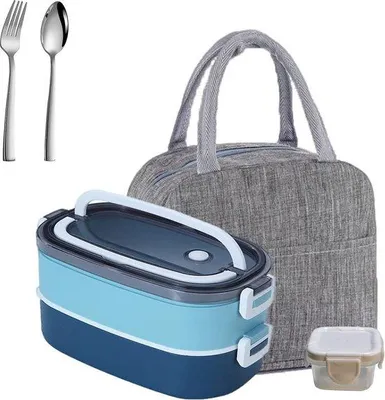 Produktbild von Famanu Bentobox isolierte Tasche für Lunch - Blau