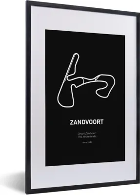 Produktbild von MuchoWow® Gerahmtes Poster Formel 1 - Zandvoort - Rennstrecke 40x60 cm - Poster mit Schwarzem Bilderrahmen Wandposter Rahmen Foto Bilder - Poster in Rahmen