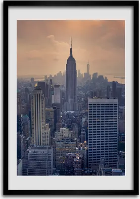 Produktbild von Bild - Bilderrahmen - Foto - 70 cm x 100 cm - MDF - Rahmen - Wandkunst - Manhattan New York