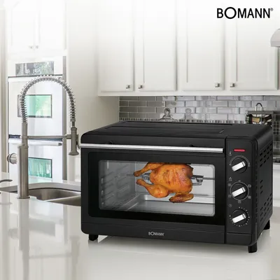 Obrázok produktu pre Bomann MBG 6023 CB, 30 L, Čierna, Voľne stojaci, Otočné, 100 - 230 °C, 29 cm