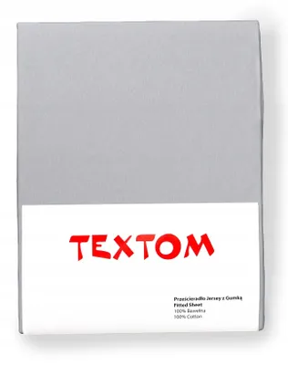 Produktbild von Textom Jersey-Spannbettlaken 160x200cm Grau Premium