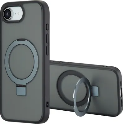 Produktbild von Accezz Ring Stand Backcover mit MagSafe iPhone 16e - Schwarz