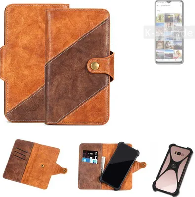 Produktbild von K-S-Trade Handyhülle Schutzhülle Bookstyle Case Wallet-Case kompatibel mit Cubot Note 30 Cover Klapphülle Kantenschutz Smartphone dunkelbraun braun