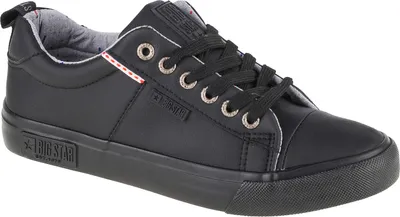 Zdjęcie produktu dla Niskie Damskie Skórzane Trampki Big Star KK274006 Czarne 37