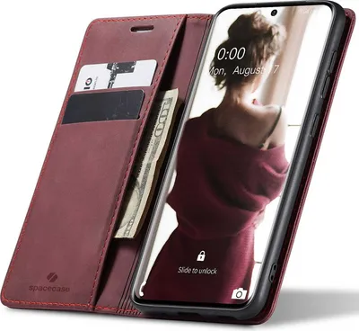 Obrázek produktu pro Pouzdro s klopou na telefon SPACECASE Wallet pro Galaxy S20 Červená