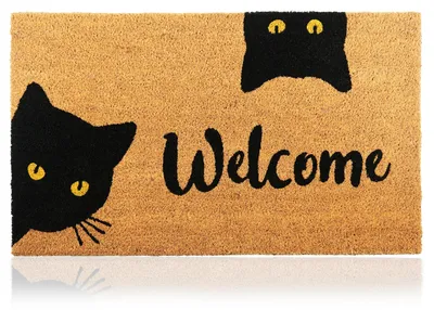 Kokosfaser-Fußmatte Katzen 70x40 cm Antirutsch