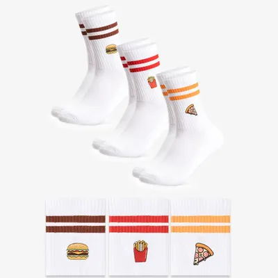 Produktbild von Occulto Damen & Herren Essens Motiv Tennissocken 3er Pack (Modell: Gusto)