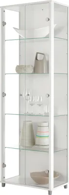 Produktbild von Vitrine Glasvitrine Standvitrine Vitrinenschrank "Berlin X" Weiß