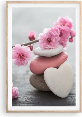 Produktbild von Gerahmtes Poster - Rahmen in heller Eiche - Yoga weiblich Blume Gesundheit - 61x91,5 cm - Wand Bild - Wanddeko - Wandbilder - Wandposter - Bilderrahmen - Bilder - Kunstdruck - Wandbild P2NPA61x91-3178