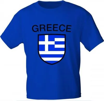 Produktbild von Kinder T-Shirt mit Print - Griechenland Greece - 73056 royalblau Gr. 86-164 Größe - 98/104