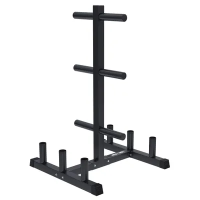 Produktbild von GORILLA SPORTS® Hantelständer - für 50 mm Olympia Hantelscheiben und Stangen, bis 300kg Belastbar, Stahl - Hantelscheibenständer, Scheibenaufnahme, Hantelbaum, Gewichtsständer, Ablage, Rack, Fitness