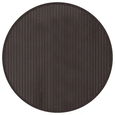Produktbild von vidaXL Teppich Rund Dunkelbraun 60 cm Bambus