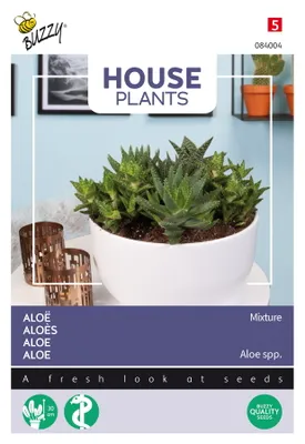 Obrázok produktu pre Buzzy House Plants Aloe Mix Semená - Približne 5 semien | Buzzy_084004
