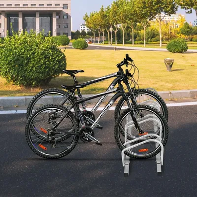 Produktbild von Fahrradständer für 4 Fahrräder - Stahl, wetterfest, Bodenmontage