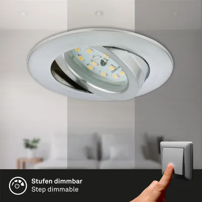 Produktbild von Briloner - Dimmbare LED-Einbauleuchte für Badezimmer LED/6,5W/230V 570Lm IP23