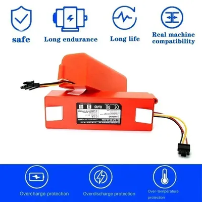 Image de Batterie de remplacement pour aspirateurs robots - Batterie Li-ion - 14,4V - 6800mAh - Compatible avec les modèles S5, S50, S51, S55, S5 Max, S6, S60, S65