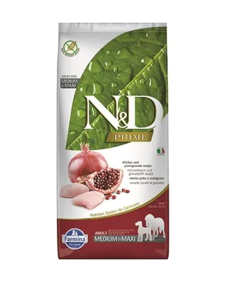 Obrázok produktu pre Farmina N&D dog PRIME (GF) adult medium & maxi, chicken & pomegranate 12 kg