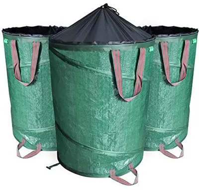 Produktbild von Famanu Pop-up Gartenabfallsäcke 3 Stück 170L - Robust und Faltbar