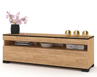Produktbild von Fernsehschrank TV-Lowboard PLAY STEHEND Craft Eiche mit schwarzem Rand/Craft Eiche 100cm