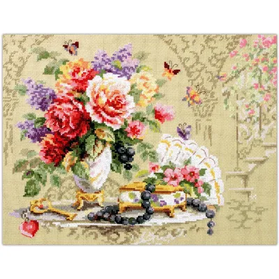 Produktbild von Magic Needle Zweigart Edition Kreuzstich Set "Flirtzeit", Zählmuster, 32x25cm