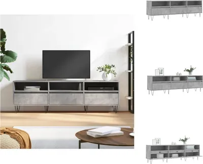Produktbild von vidaXL TV-Schrank Betongrau 150x30x44,5 cm Holzwerkstoff -  TV-Möbel