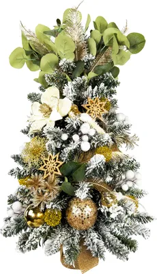Produktbild von Dekorierter künstlicher Weihnachtsbaum NEGATIVE CHAMPAGNE 60 cm mit LED-Beleuchtung IN FLOWER