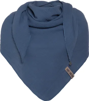 Produktbild von Knit Factory Liv Dreieckstuch - Jeans - 190x85 cm