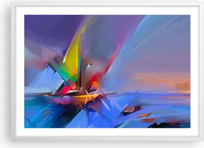 Produktbild von Gerahmtes Poster - Weißer Rahmen - Abstraktion modern - 70x50 cm - Wand Bild - Wanddeko - Wandbilder - Kunstposter - Wandposter - Bilderrahmen - Bilder - Kunstdruck - Wandbild - P2WAA70x50-4030