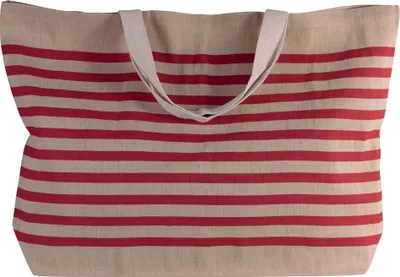 Produktbild von Kimood Juco Henkeltasche, groß PC3520 (Einheitsgröße) (Natur/Rot)